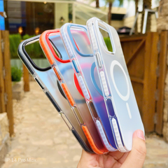 Ốp IP 16 Pro X-level colorful Magsafe loang màu