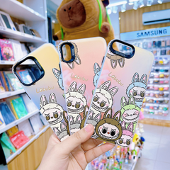 Ốp IP 7+/8+ lưng phản quang Labubu nâu giữa