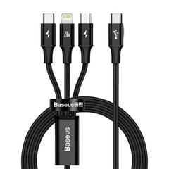 Cáp Baseus Rapid 3 in 1 Type C to M, IP, C PD 20W