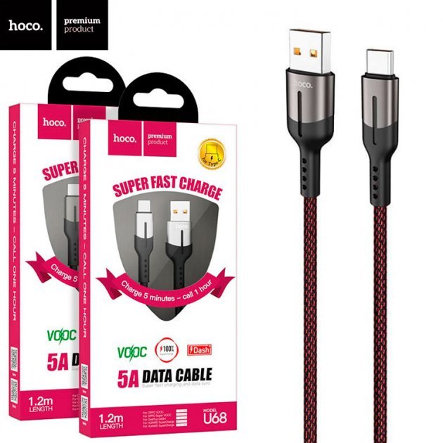 Cáp Type C Hoco U68 1.2m