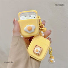 ** Case Airpods Pro dẻo vàng đính trứng