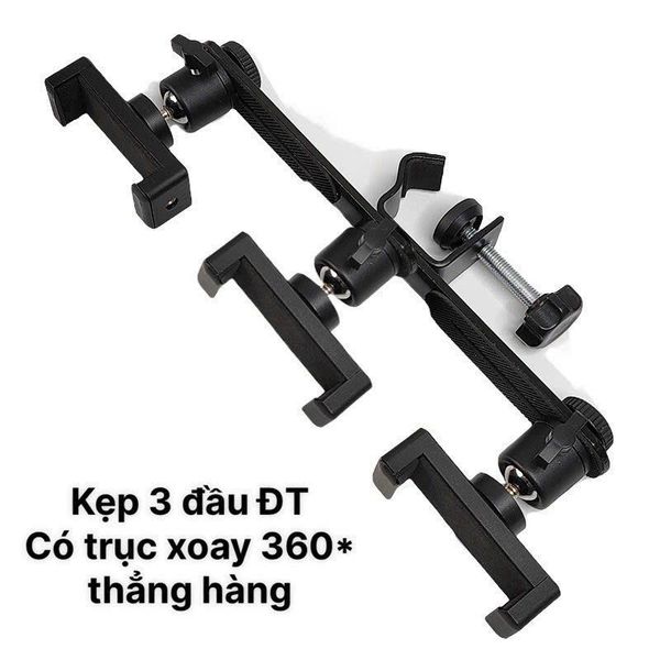 ** Kẹp điện thoại gắn thân 3 đầu kẹp