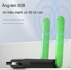 ** Thu Wifi 2.4G - 5G Veggieg VK1400 1400Mbps 2 ăng ten