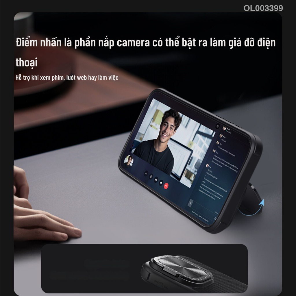 **Ốp IP 15 Pro Max Nillkin Textured vân carbon bật camera