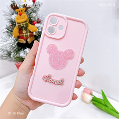 Ốp IP 16 Plus dẻo dính đá Gấu Charnel