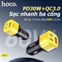 Sạc xe hơi Hoco HK72 2C 1U 60W