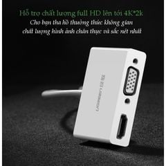 ** Cáp chuyển Type C ra Hdmi + Vga Ugreen MM123