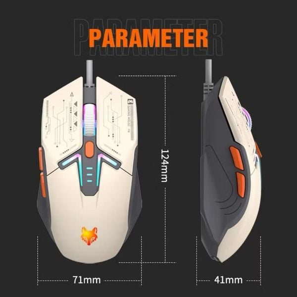 Chuột có dây Xunfox H6 Led