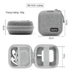 ** Hộp đựng Boona vuông 8x8x4cm Form cứng