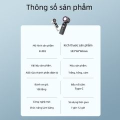 ** Quạt phản lực cầm tay + sò lạnh K801/JY01