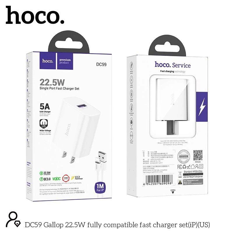 Bộ sạc Lightning Hoco DC59 22.5W