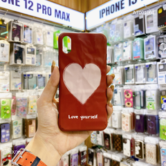 Ốp IP X nhám Trái Tim 3D vân gồ ghề