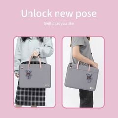 Cặp Latop Bubm có móc khoá gấu 14 inch
