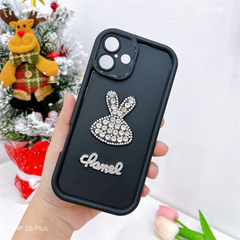 Ốp IP 16 Plus dẻo dính đá thỏ Charnel