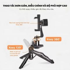 ** Bộ giá đỡ 2 điện thoại và gương chụp ảnh
