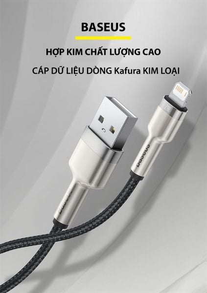Cáp Lightning Baseus Metal 1m