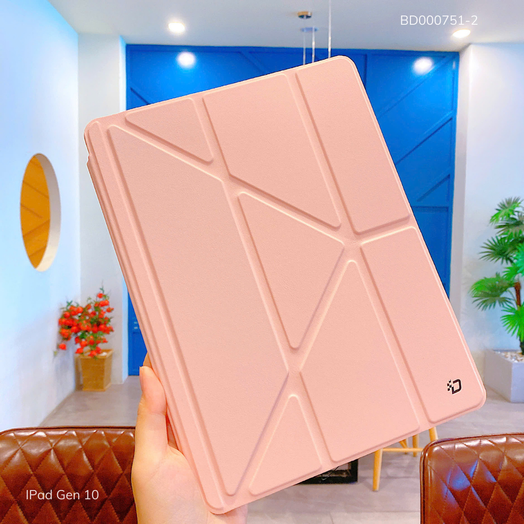 Bao da Ipad Gen 10 Duxducis Magi lưng trong vân da (tháo rời)