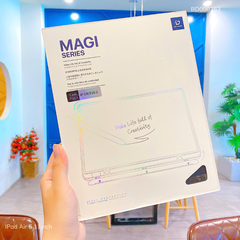 Bao da Ipad Air 6 11 inch Duxducis Magi lưng trong vân da (tháo rời)