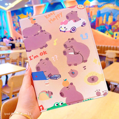 Bao da Ipad Gen 10/Gen 11 vân da sần cute
