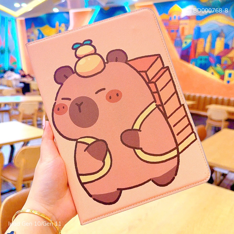 Bao da Ipad Gen 10/Gen 11 vân da sần cute