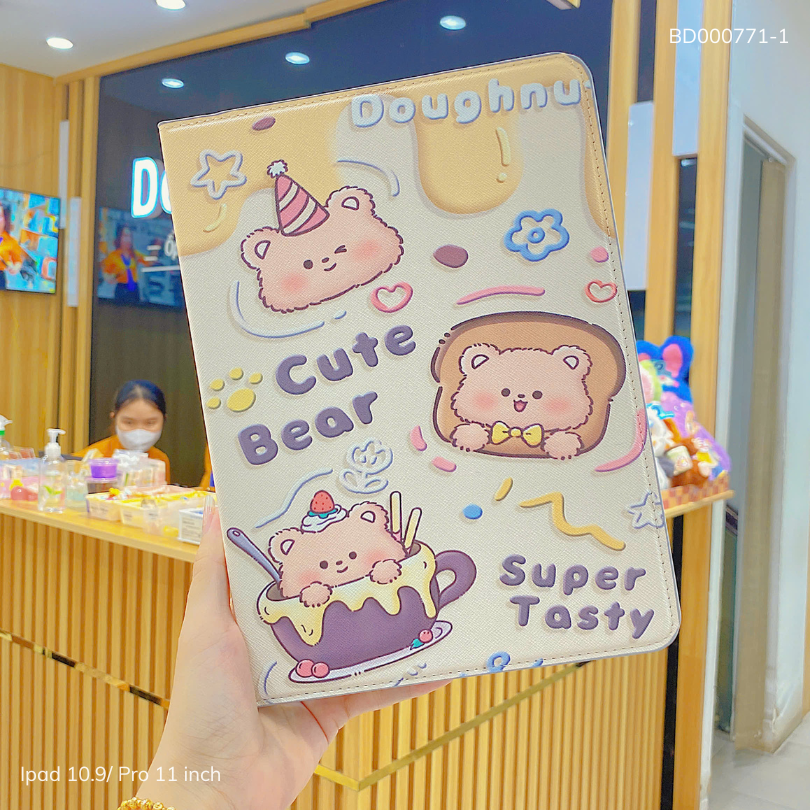 Bao da Ipad Pro 11 Inch 2020/2024/,Air4/5 10.9 Inch vân da sần cute