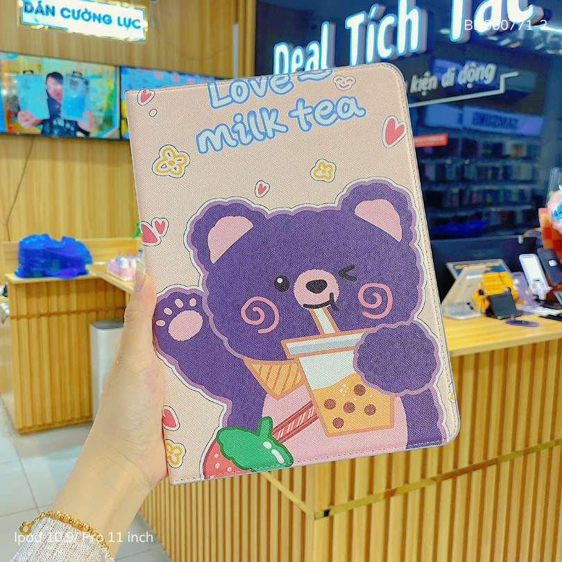 Bao da Ipad Pro 11 Inch 2020/2024/,Air4/5 10.9 Inch vân da sần cute