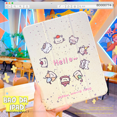 ** Bao da Ipad Mini 6/Mini 7 dẻo nhám vân sần chống sốc