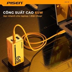 Bộ sạc Type C Pisen Pro CC1200 1U 2C 65W