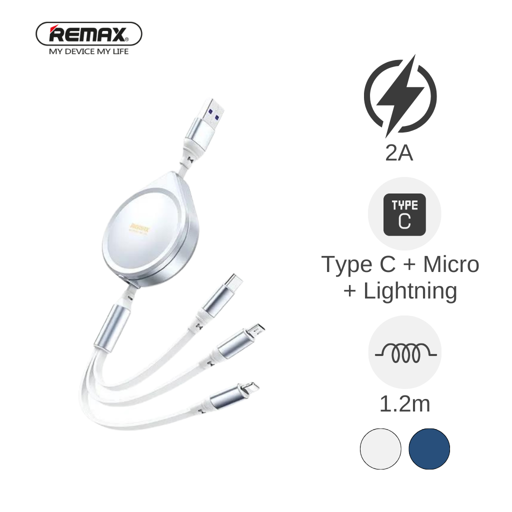 Remx Rc008 Cáp dây rút Remax RCC018 3 in 1