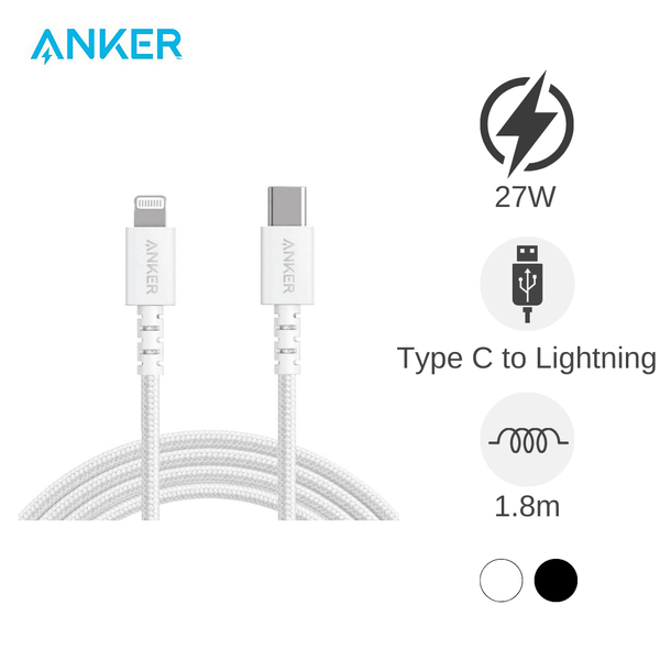 Cáp Type C to Lightning Anker Select A8618 1.8m
