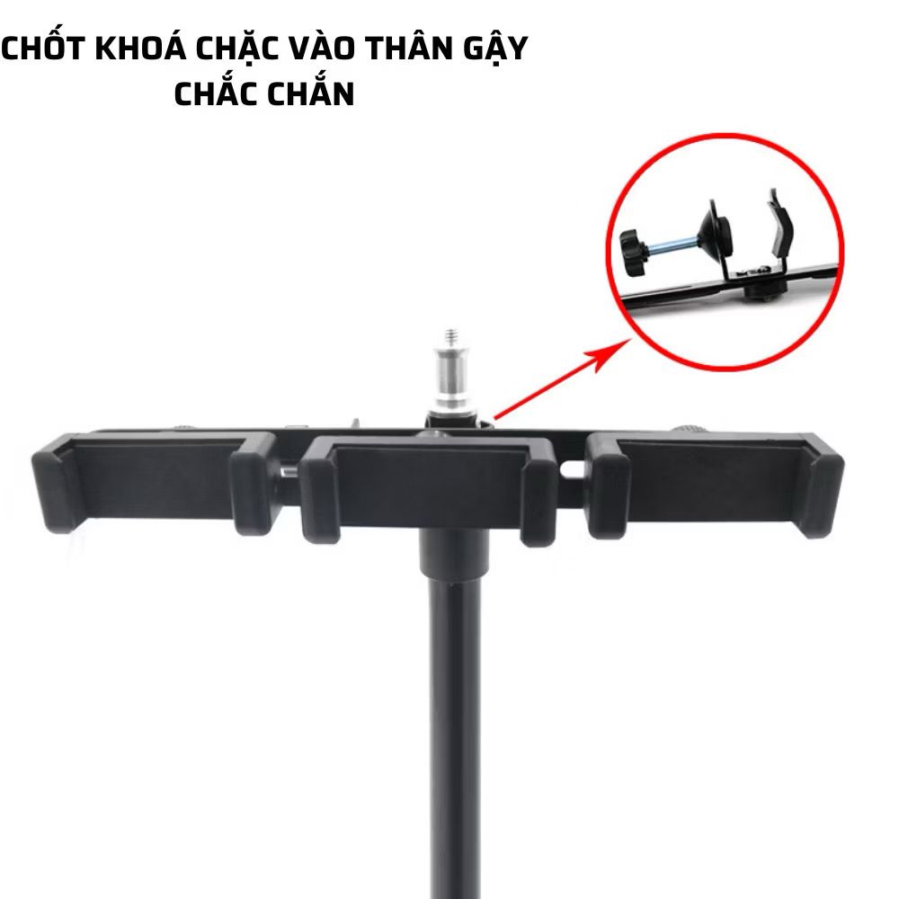 ** Kẹp điện thoại gắn thân 3 đầu kẹp
