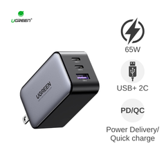 ** Cóc sạc Ugreen CD244 2C 1U 65W