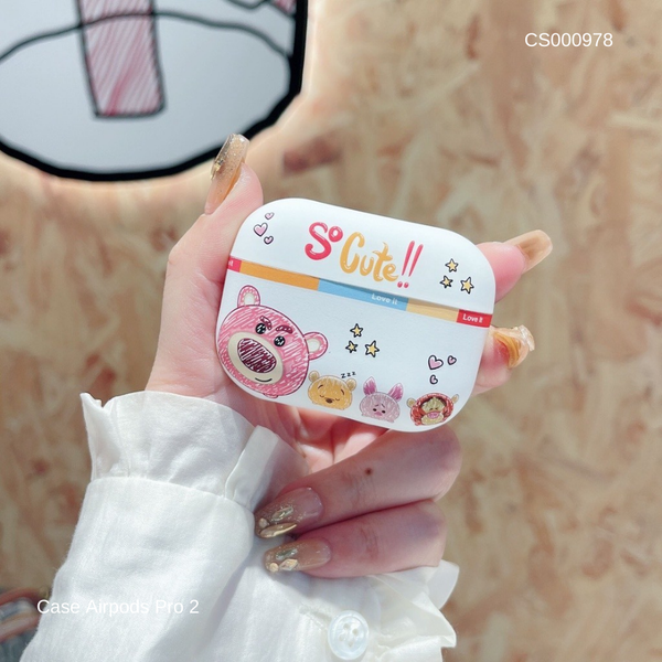Case Airpods Pro 2 Lotso so cute nền trắng