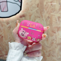 Case Airpods 1/2 Lotso so cute nền hồng