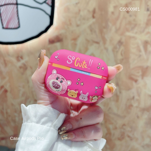 Case Airpods Pro Lotso so cute nền hồng