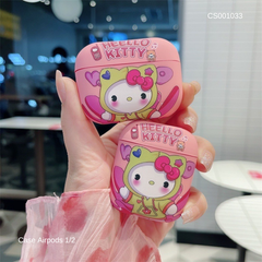 Case Airpods 1/2 hình Kitty nền hồng