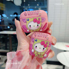 Case Airpods Pro 2 hình Kitty nền hồng