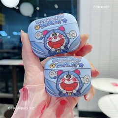 Case Airpods 1/2 Doraemon má hồng