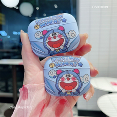 Case Airpods 3 Doraemon má hồng