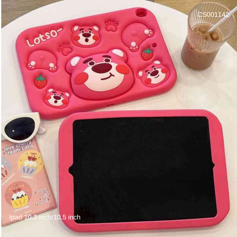 Ốp Ipad 10.2/10.5 gấu dâu Lotso