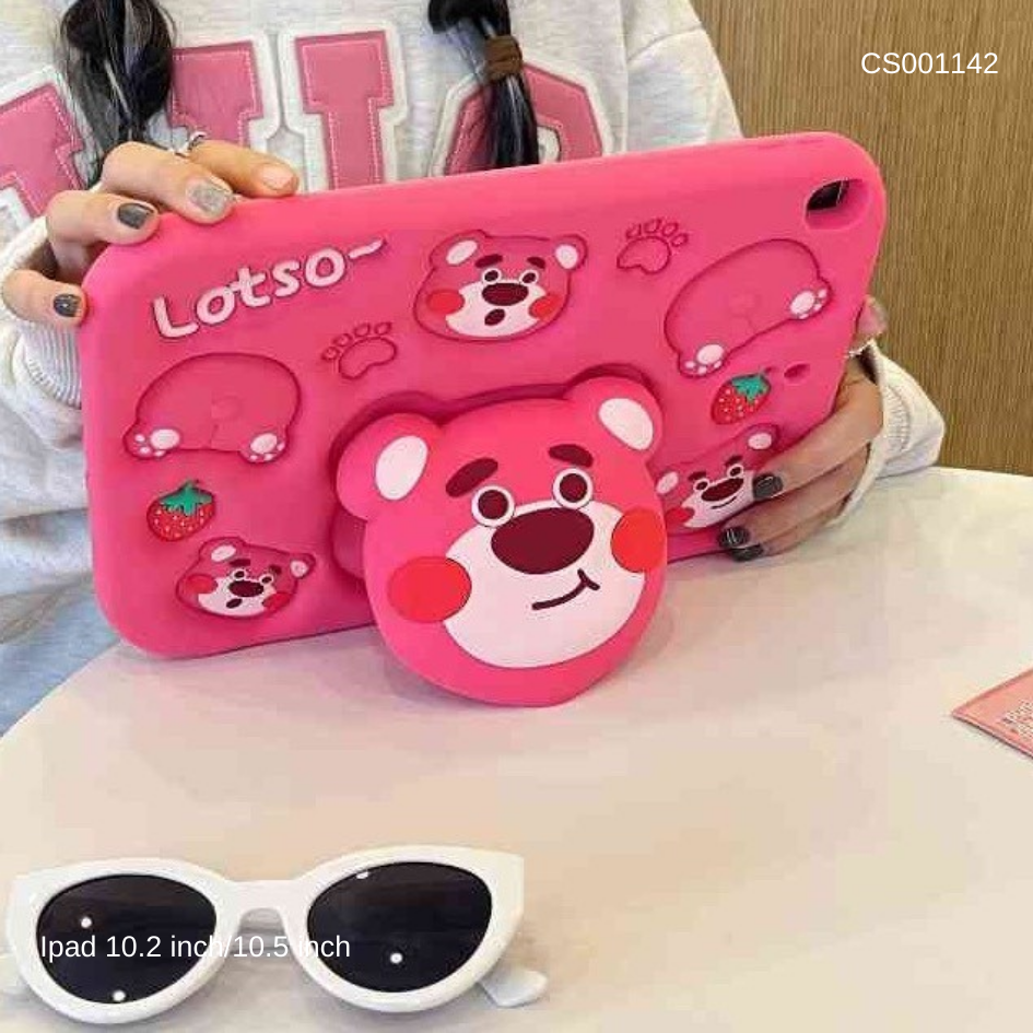 Ốp Ipad 10.2/10.5 gấu dâu Lotso