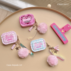 ** Case Airpods 1/2 chữ Barbie kèm tua rua bông