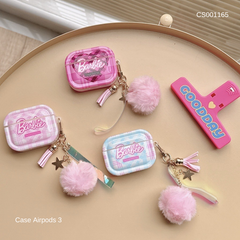 ** Case Airpods 3 chữ Barbie kèm tua rua bông