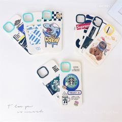 ** Ốp IP 13 Pro dẻo trắng nhiều hình Logo nút màu