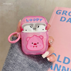 ** Case Airpods 3 dẻo Loopy nền hồng viền sóng
