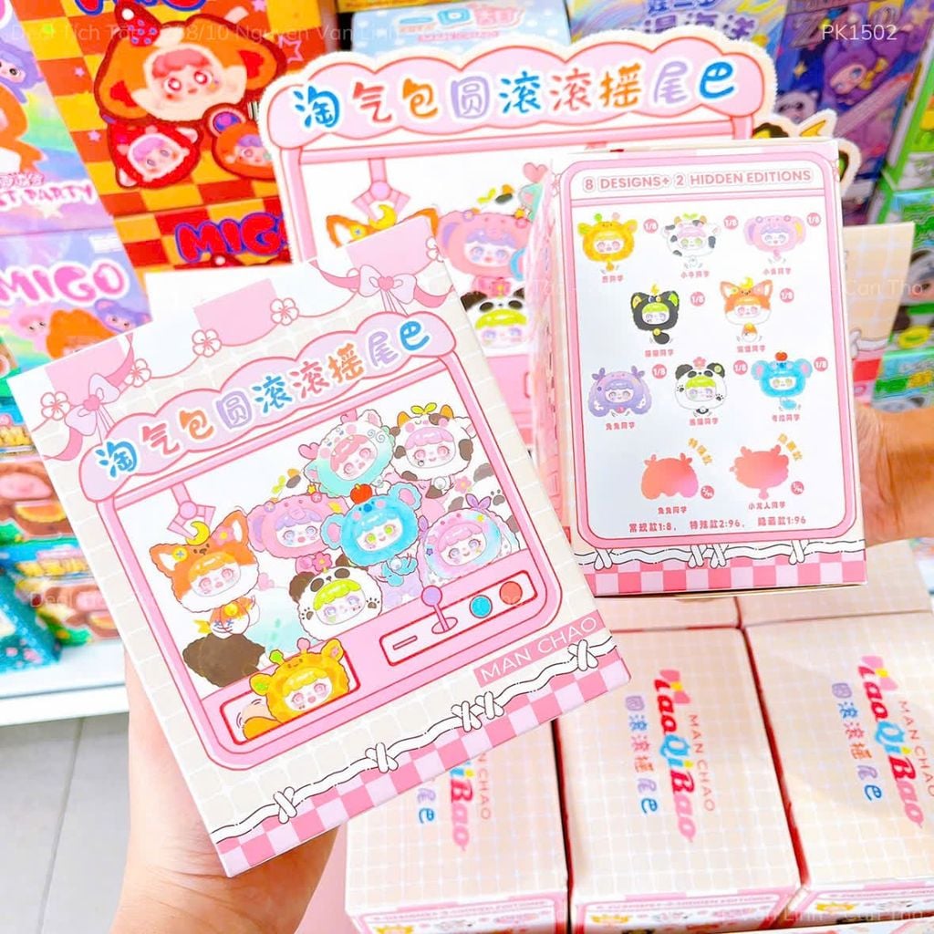 ** Hộp Random Manchao xoay đuôi hộp hồng