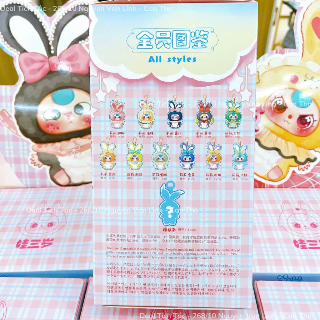 ** Hộp Random Baby Three thỏ thị trấn V2
