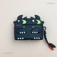 ** Case Airpods Pro 2 dẻo rồng đen kèm đuôi