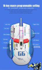 Chuột có dây Robot G6 led RGB