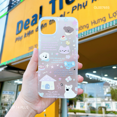 Ốp IP 14 Plus dẻo nhám in nhiều Gấu Year's my wrinkle